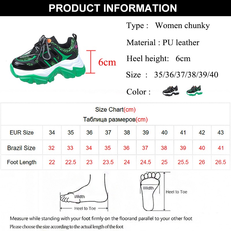 Rimocy Spring Sneakers For Women Glitter Green Glitter Thick Sole Sneakers Women 2022 Zapatillas Mujer Sneakers