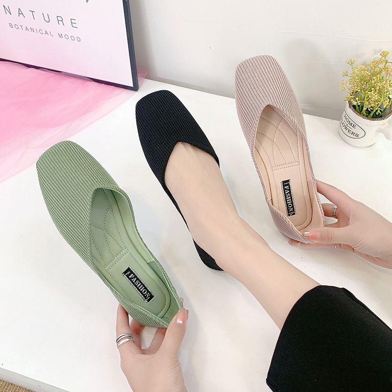 new women casual flat shoes spring summer ballet loafers slip on slips soft round toe loafers ladies vulcanized shoes