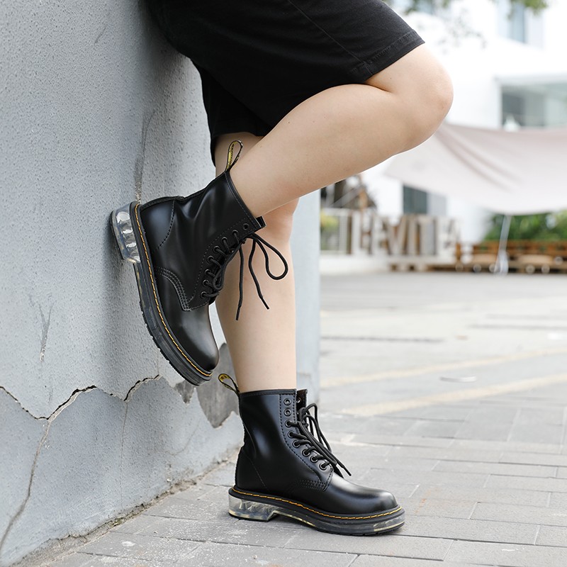 2021 New Women Fashion Shoes Air Cushion Casual Shoes Winter Platform Ankle Boots Genuine Leather Martin Booties Female