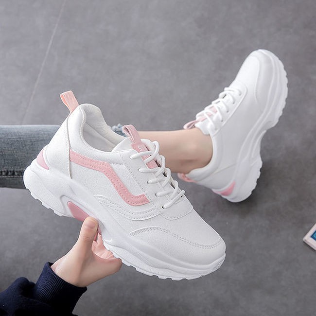 Women Sneakers 2021 Fashion Casual Shoes Comfortable Breathable White Flats Platform Female Sneakers Chaussure Femme