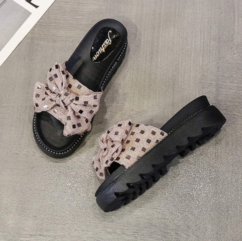 slippers women sandals platform sandals shoes women bow 2022 summer sandals slipper indoor outdoor flip flops female beach shoes