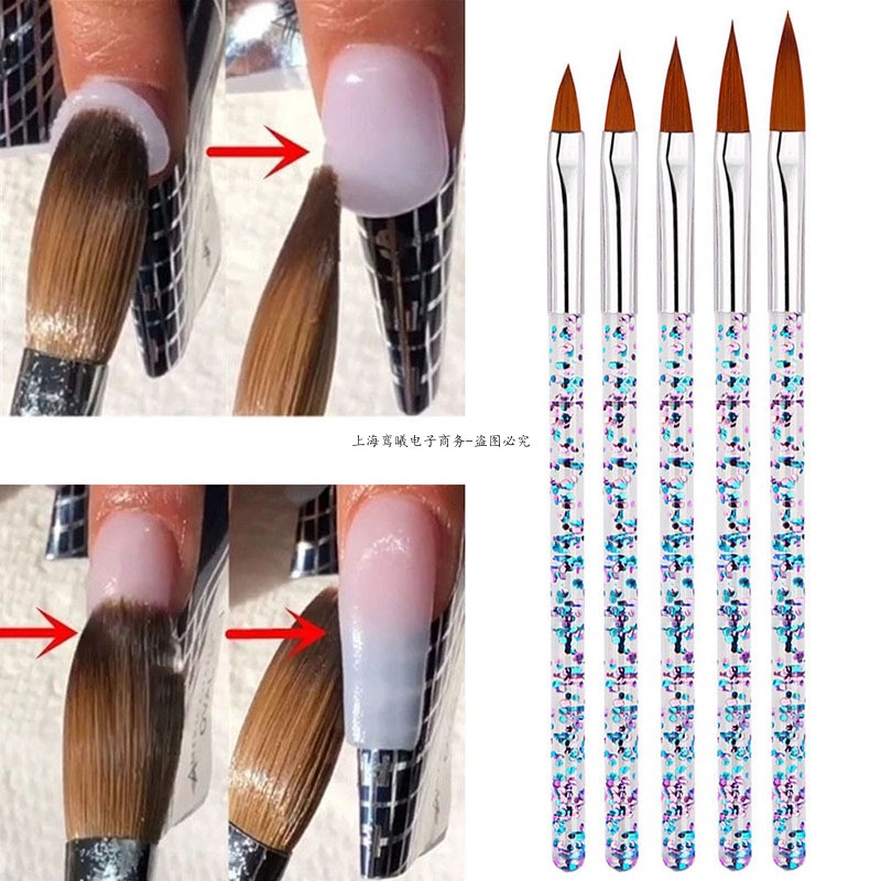 Hot Sale New 2021 5pcs Nail Brush Set Embossing Dotting Drawing Painting UV Gel Carving Pen Acrylic Beauty Nail Art Tools