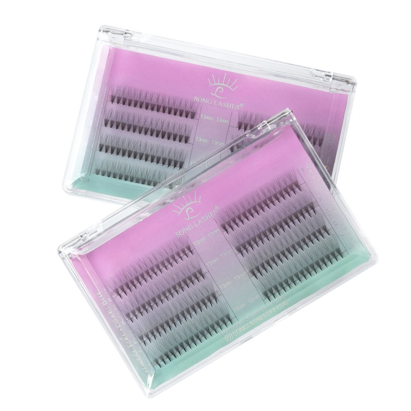 Sung Lashes 6D M for Special Curl Bromide Fans Eyelash Extensions Thin Tapered Base Premade Size Fans