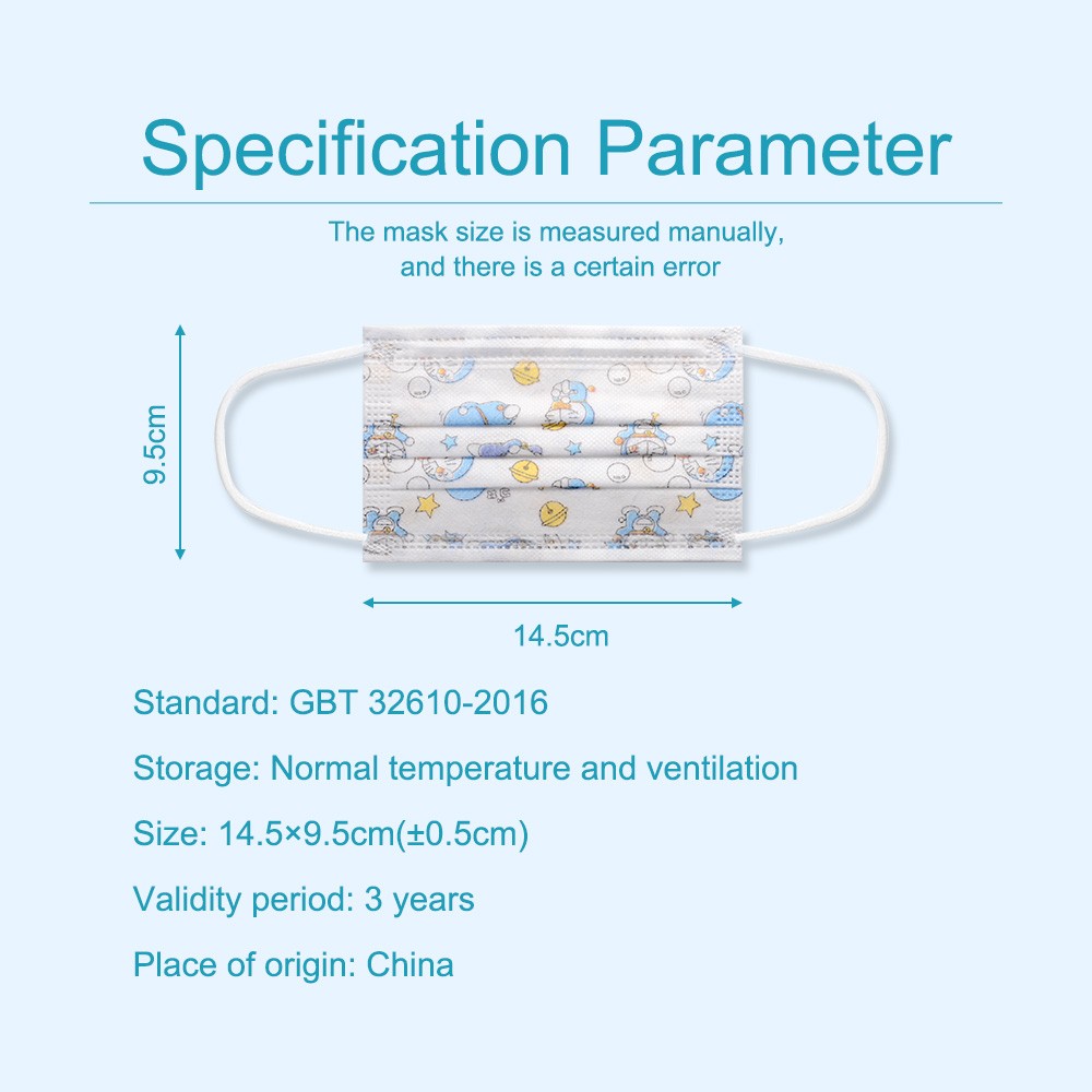 10-200 قطعة Mascarillas Niños 3 رقائق الكرتون المطبوعة يمكن التخلص منها الطفل قناع الوجه الأولاد تنفس قناع الأطفال انفانت