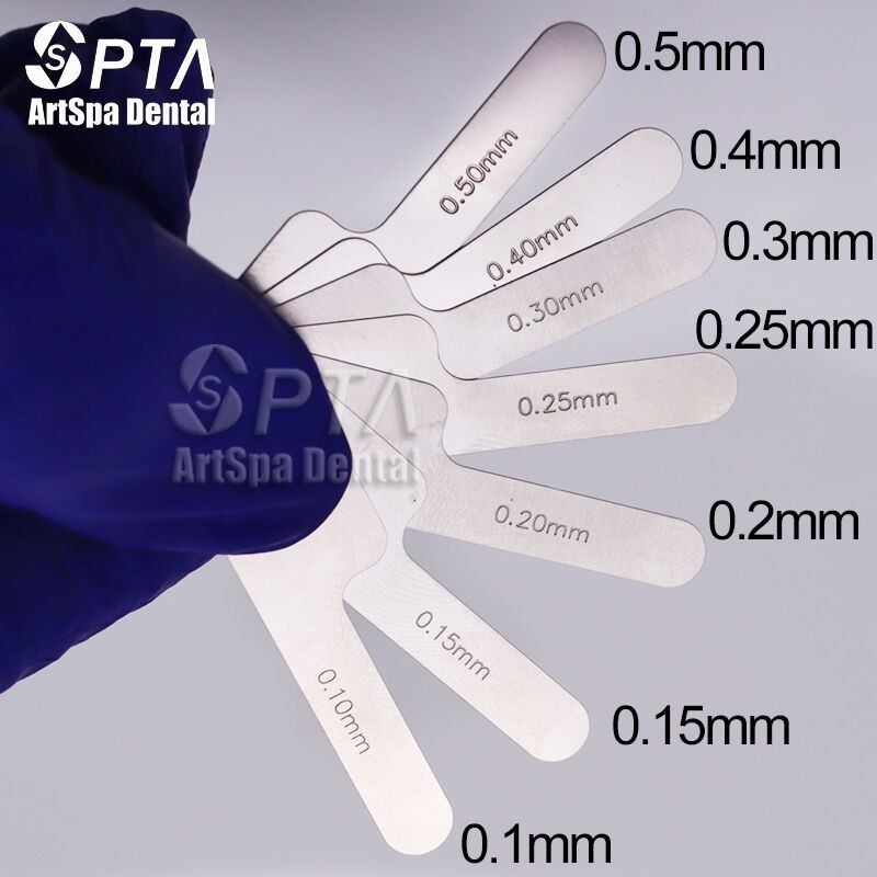 Dental Proximal Interval Measuring Ruler Measuring Dentist Gap Dental Stainless Steel Reciprocating IPR Orthodontic System Autoclave