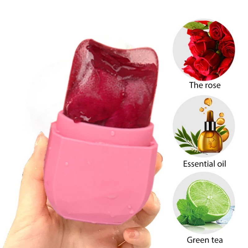 Beauty Ice Facial Massage Roller Ice Facial Massage Ice Flower Silicone Ice Mold Beauty Pain Relief Reduce Swelling Skin Care