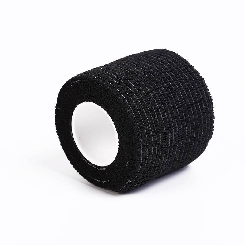 Black EZ Disposable 2''x5 Yards Grip Tattoo Cover Wrap Waterproof Self Adhesive Tape Roll For Tattoo Machine Grip Tube