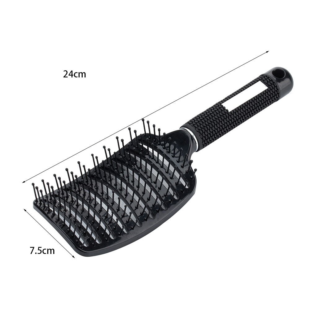 Scalp Massage Comb Women Salon Nylon Bristles Curved Ventilation Curved Hair Brush Scalp Massage Comb Hair Styling Tools