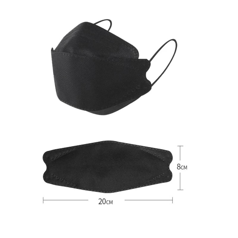 Kn95 Mask Lovely Disposable Girl Mask 4 Layer Dust Mask Filter Fish Shape FFP2 Children Mask Disposable Black Face Mask