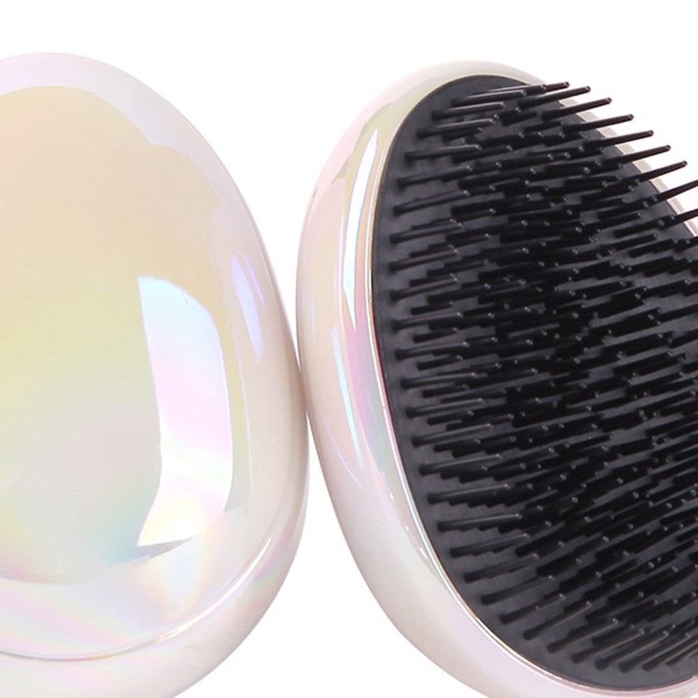 Anti-static Smoothing Egg Round Shape Hairdressing Detangling Comb Straightening Soft Hair Brush Salon Styling Travel Tool