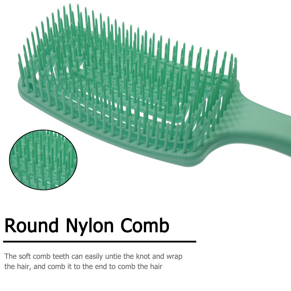 Wide Teeth Arc Massage Comb Anti-static Practical Anti-tangle Salon Styling Comb Non-slip Comfortable Hair Care Comb Hairbrush