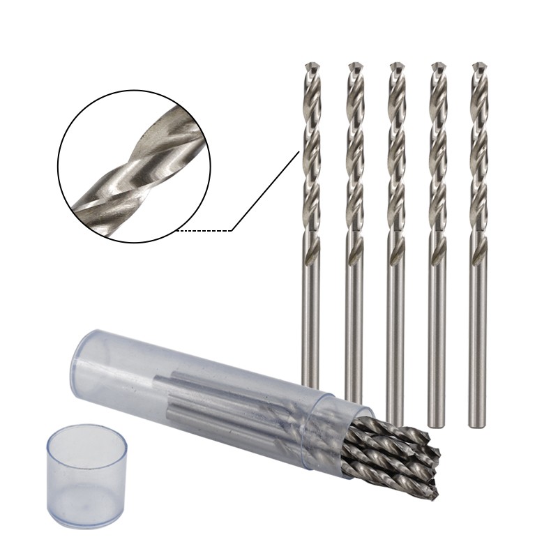 XCAN 10pcs 0.3-4.0mm High Speed ​​Steel Miniature Twist Drill Bit Set for Dremel Rotary Tool Wood/Metal Hole Cutter Mini Drill Bit