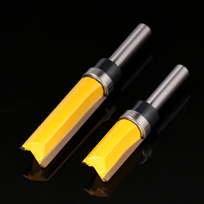 XCAN 8mm Shank Flush Trimming Router Bit Pattern Bit Upper Lower Bearing 5/8" Blade Template Wood Mills Cutter Carpenter