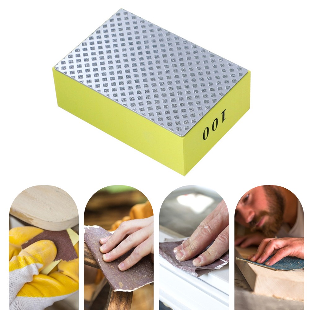 Diamond Hand Polishing Pads Grinding Glass Ceramic Abrasive Block Sanding Stone Diamond Polishing Block Power Tool