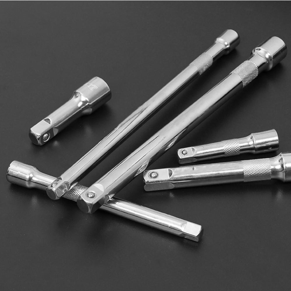 1/4 3/8 1/2 CRV Socket Ratchet Wrench Extension Bar 50/75/100/125/150/250mm Long Bar Steering Sleeve Connecting Rod Accessories