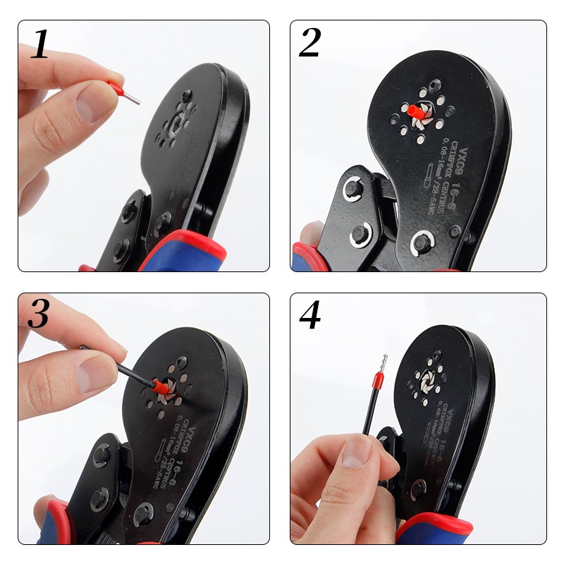 أنبوبي محطة العقص أداة العقص كماشة HSC8 6-4A/6-6A/16-6 (ماكس 0.08-16mm ²) الكهربائية أسلاك صغيرة الطويق المشبك عدة