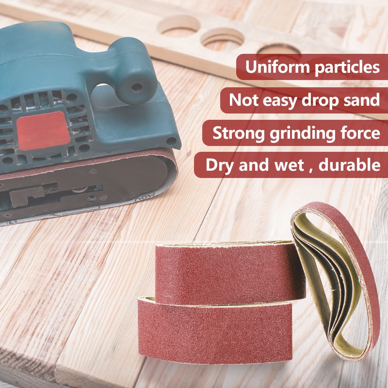 CMCP 75x457mm Sanding Belts 5pcs Zirconium Sanding Grit Set 40/60/80/120 Sander Grinding Polishing Tools