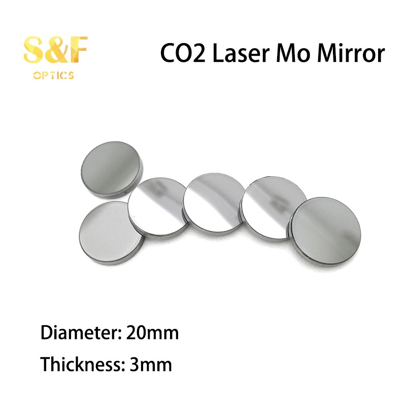 Laser Mo Mirror Dia 20 Thickness 3mm Reflective Mirror for CO2 Laser Cutting Mmachine Engraving Machine