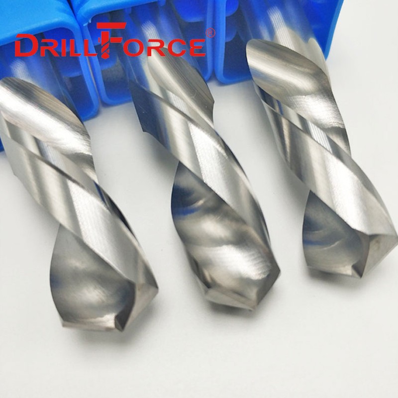 Drillforce 1pc 0.5mm-20mm Left Hand Steel Carbide Drill Bit Reverse Spiral Flute Twist Drill Bit For Steel Alloy Stainless Tool