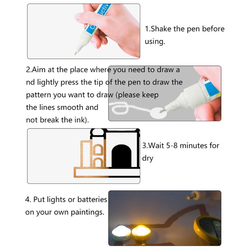 Portable Drawn Circuit Connector Fountain Pen DIY Electronics Programming Projects Circuit Repair Connector Paint Pen