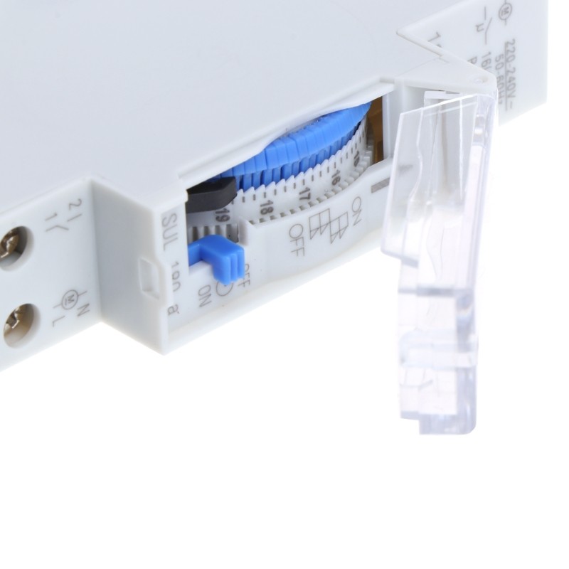 15 minute mechanical timer, 24 hour switch, programmable Din rail timer