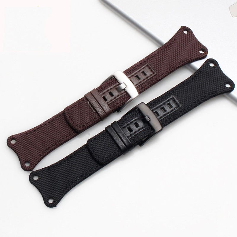 Nylon+Leather Watchband Thickened Canvas Strap For K4b381b6 K4b381b3 K4B384B6 Waterproof Wristband Watch Band 30mm Black With Tool