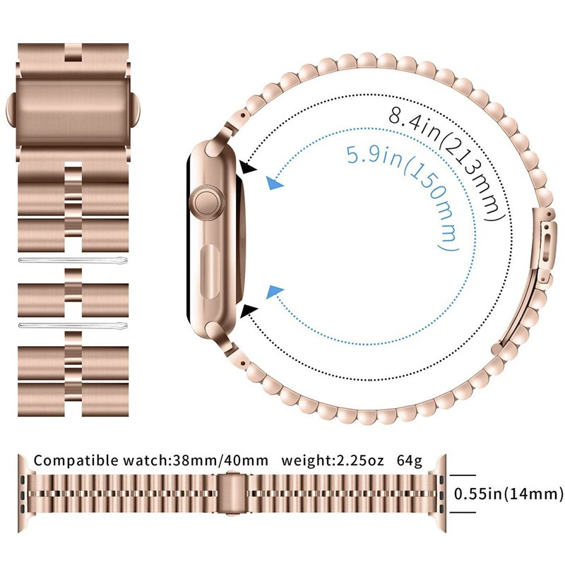 Metal Stainless Steel Strap For Apple Watch 6 5 4 SE 44mm 40mm Comfortable Woman Bracelet Band For iwatch Series 3 2 42mm 38mm