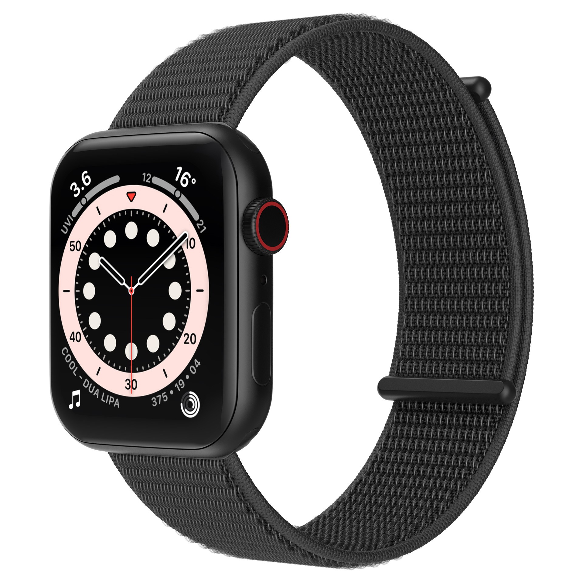 Correa de rivets weave para apple watch, panda de 44mm, 40mm, 38mm, 42mm y 44mm para adjustable velcro apple watch 6 5 4 3 se