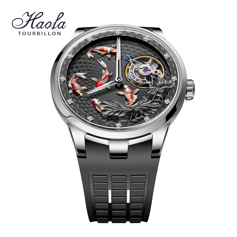 Haofa Carrousel Luxury Mechanical Wristwatch for Men Power Band Sapphire 80 Watch Men Rotation Sapphire 2021