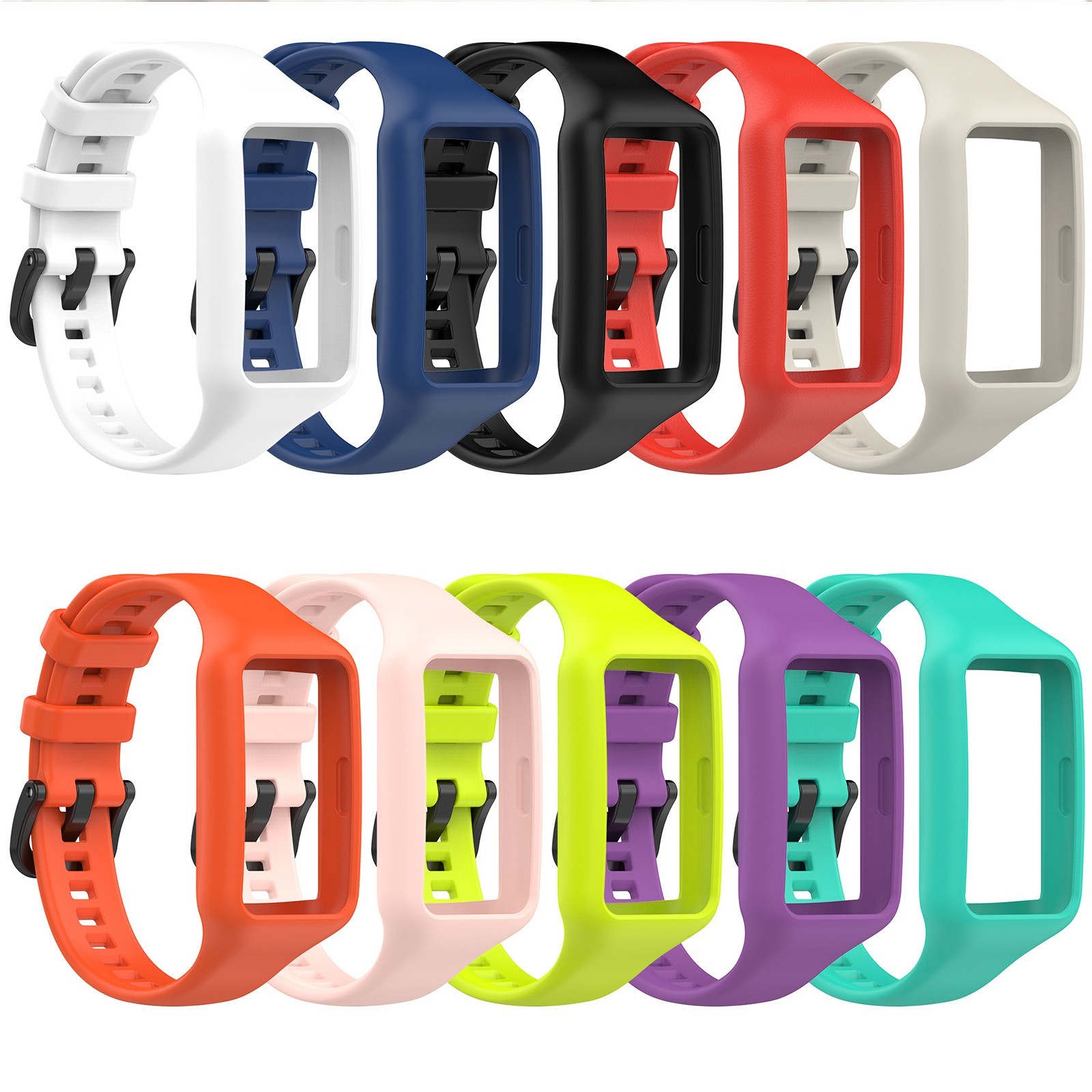 Silicone strap bracelet Huawei Band 6 / Honor Band 6 watchband bracelet de montre korea de reloj pasek do zegarka silica gel