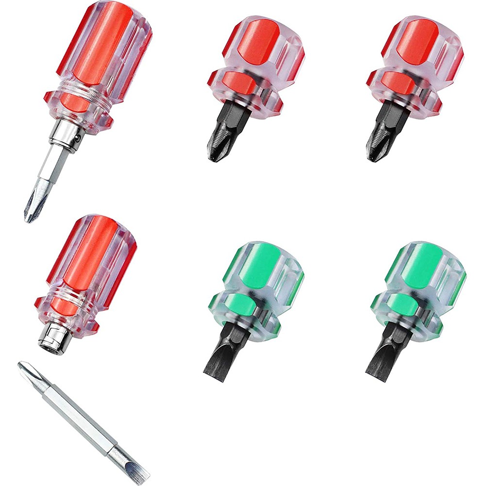 6pcs mini screwdriver mini screwdriver short mini split fender tools slotted turnip head repair hand tools precision car repair