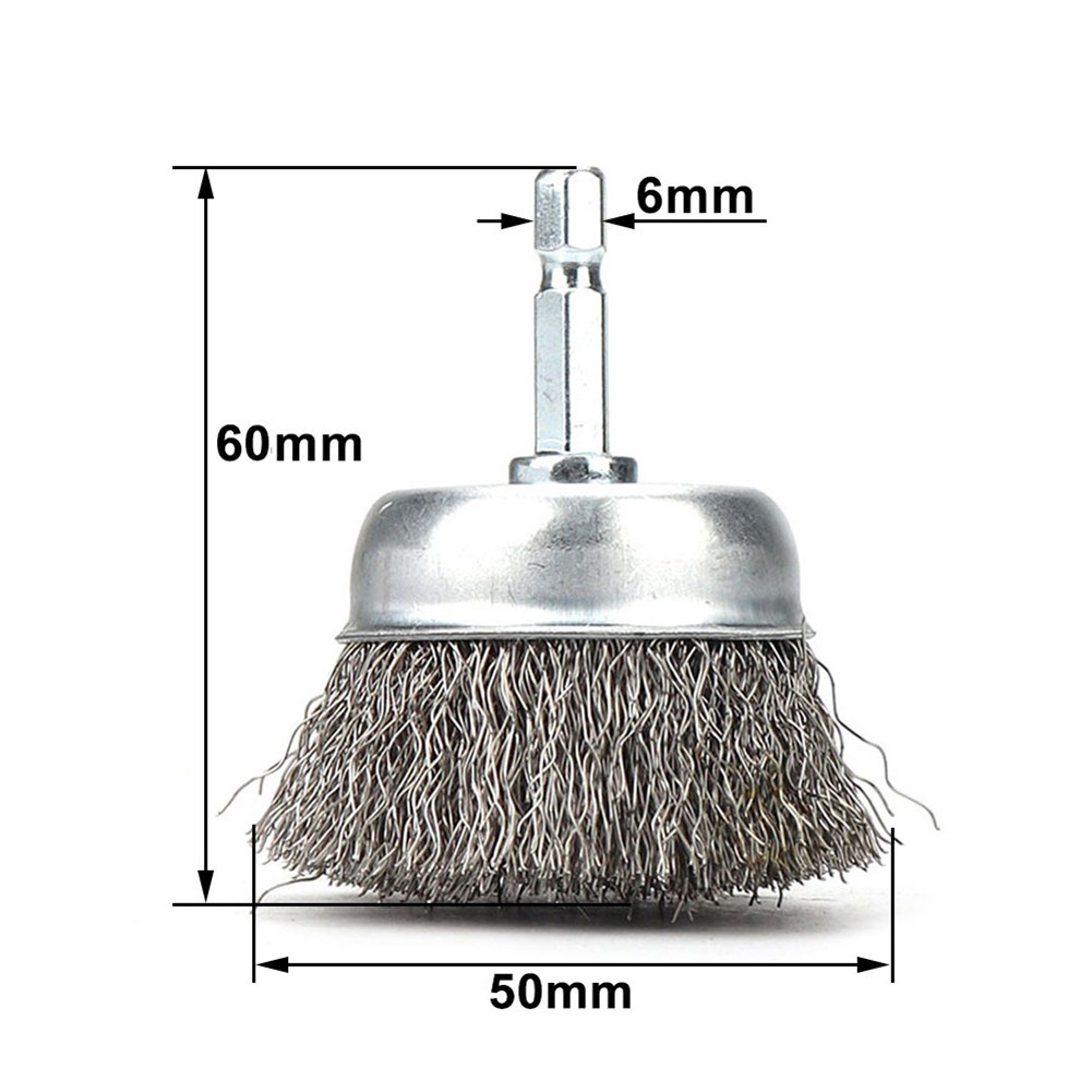 50mm 2inch Steel Wire Wheel Brush Dremel Rotary Drill Tools Dremel Rust Removal Tools Metal Polishing 1pc Drill Brush