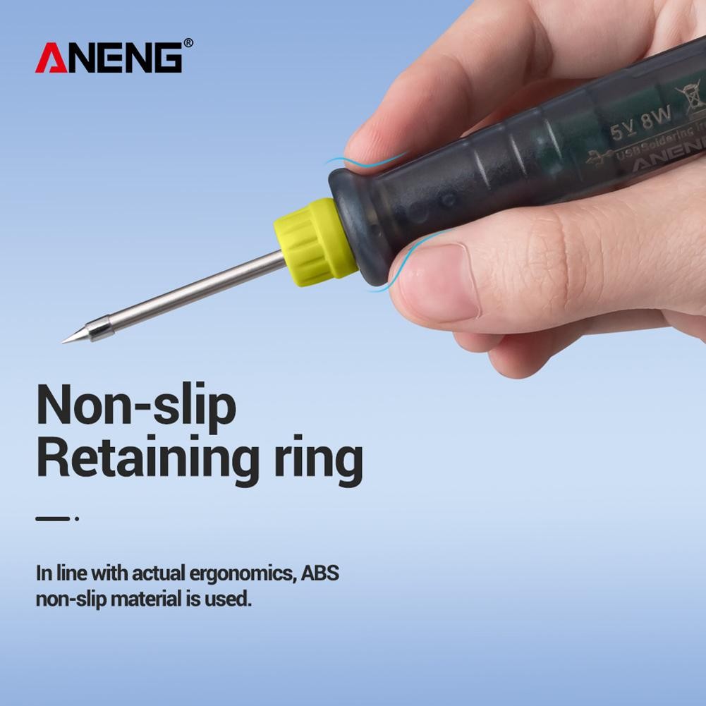 ANENG LT002 ​​Mini Portable USB Soldering Iron Pen Soldering 5V 8W Mini Tip Switch Button Electric Soldering Station Soldering Equipment