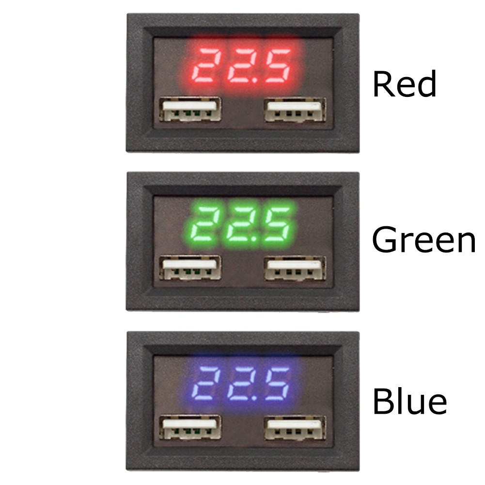 DC 5V2A Voltmeter Ammeter Blue Red Dual LED Display Amp Dual Digital Volt Meter Gauge 8-40V Voltmeter Voltage Meter