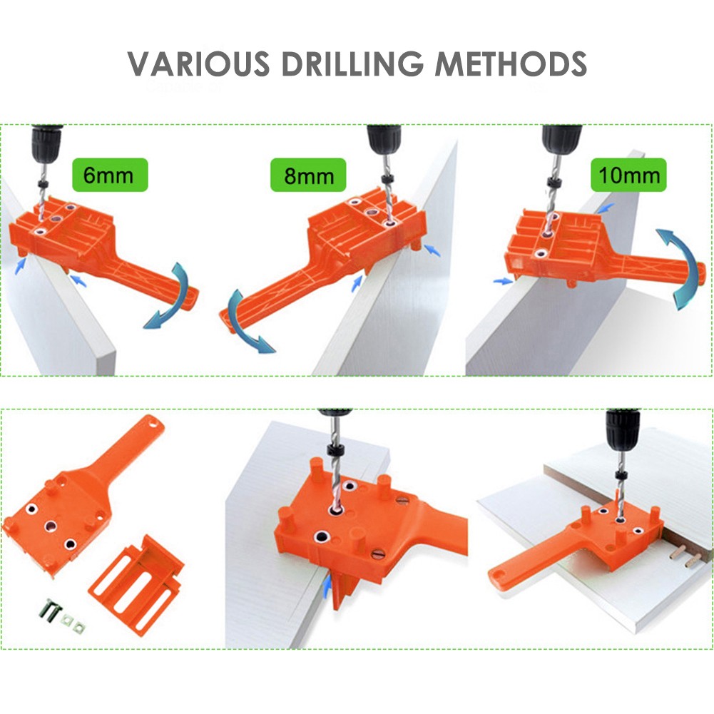 Vertical pocket hole wood doweljig kit punching hole locator handheld manual drilling puncher DIY woodworking woodworking