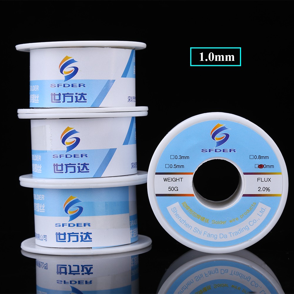 0.3/0.5/0.8/1mm Solder Wire Rosin Core Tin Wire Flux 2.0% 50g Low Melting Point Soldering Solder Wire Roll