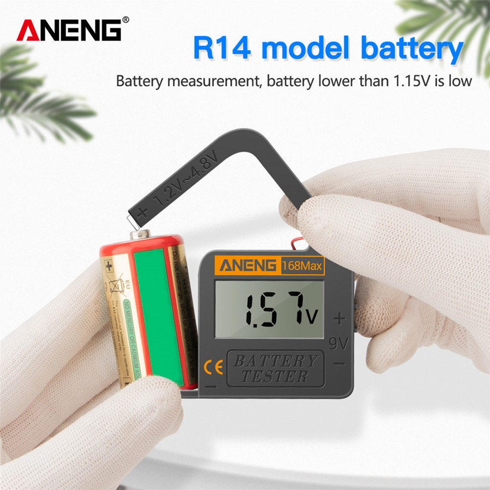 ANENG 168Max Digital Lithium Battery Capacity Tester LCD Battery Voltage Tester Digital Lithium Battery Capacity Diagnostic Tool