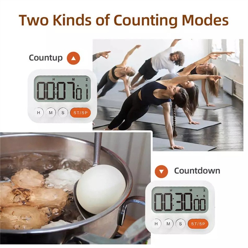 High Quality LED Digital Kitchen Countdown Timer Time Reminder for Cooking Stopwatch Shower Study