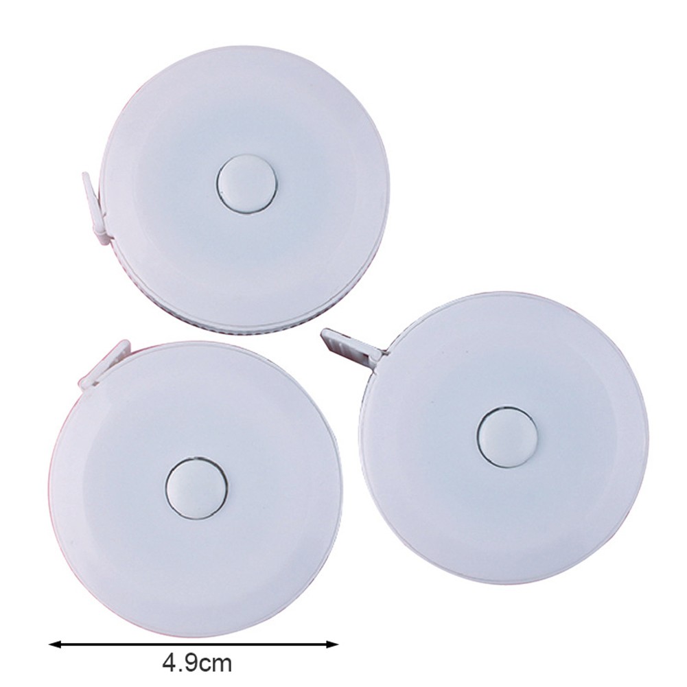 Soft Sewing Tailor Tape Measure Retractable Body Height Measuring Device White For Waist Circumference Sewing Tailor Roll Tape