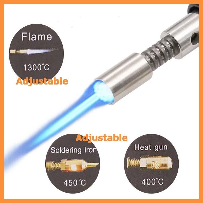 1300 Celsius Butane 4 in 1 Portable Soldering Iron Kit Welding Pen Burner Blow Torch Gas Soldering Iron Tip Butane Cordless Tool