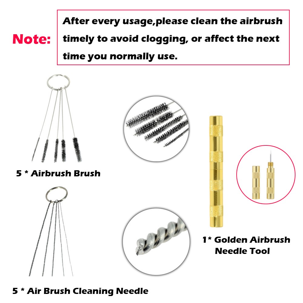 Dual Action Airbrush Red/Gold Gravity Feed 0.3mm Nozzle Cake Decorating Spray Gun Manicure Brushes With Wrench