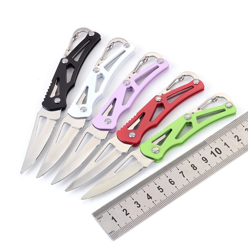 Full Stainless Steel Blade Shape Knife Outdoor Camping Self Defense Emergency Survival Knife Tool Portable Size Whosale & Dropship