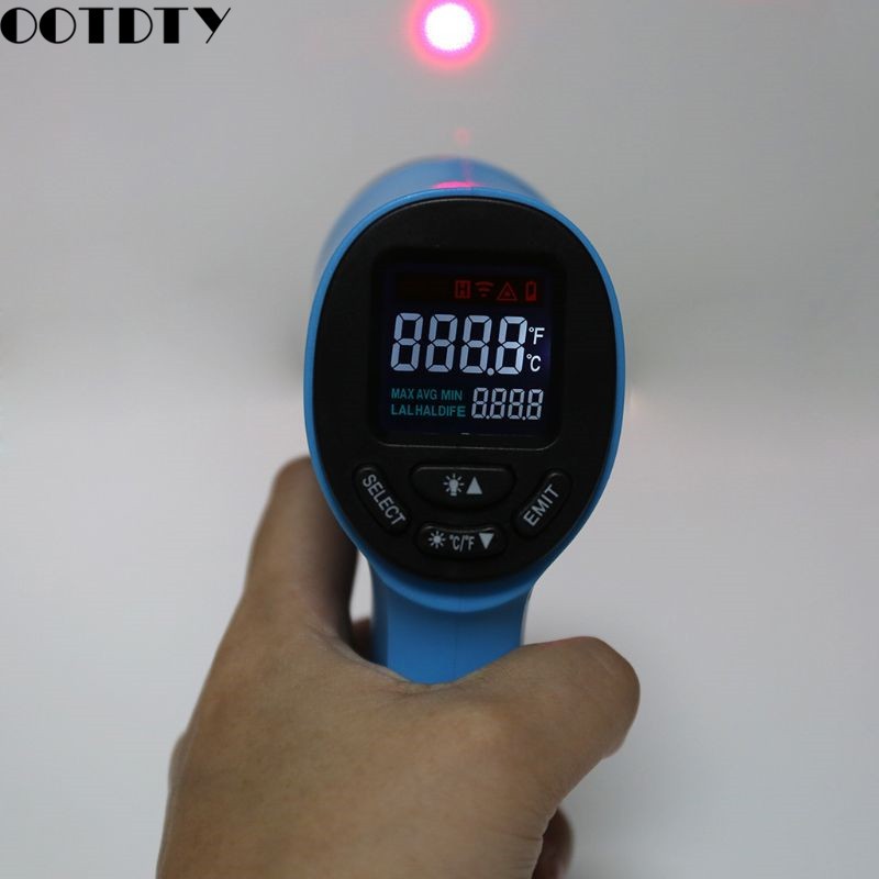 LCD Infrared Thermometer Non Contact Laser Point Industrial Thermometer Heat Gun 50~550℃ -58~1022℃ HW550