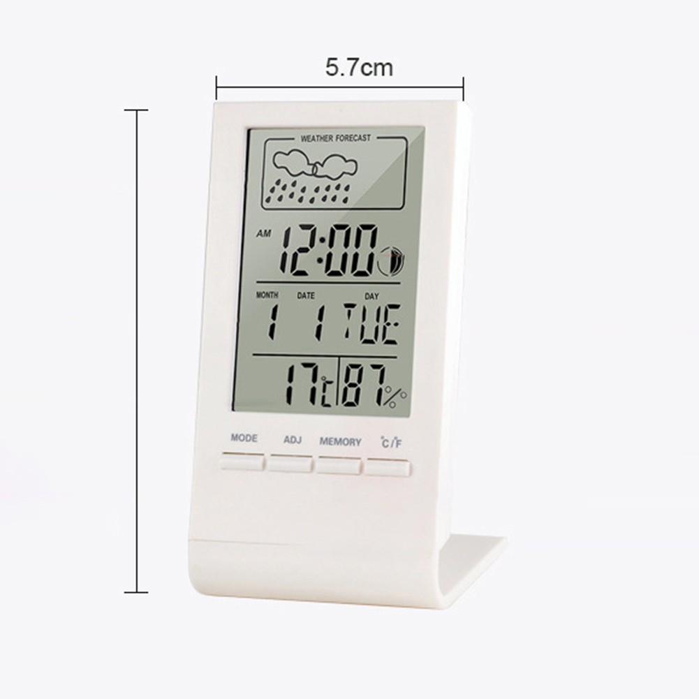 Mini Digital Thermometer Hygrometer Temperature Humidity Sensor Monitor Multifunction Meter Alarm Clock Weather Station Barometer