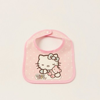 Disney Hello Kitty Print Bib with Snap Button Closure - Set of 6