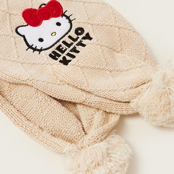 Hello Kitty Embroidered Detail 3-Piece Winter Accessory Set