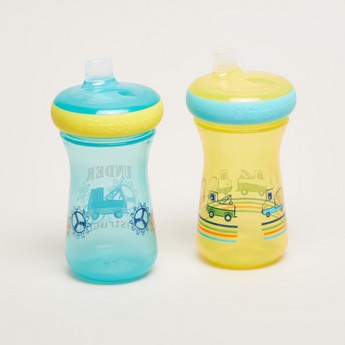 The First Years Printed 2-Piece Sippy Cups with Spout - 266 ml