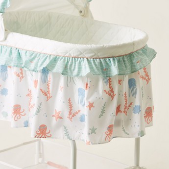 Juniors Printed Bassinet with Canopy