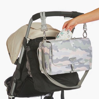 TWELVElittle Striped Messenger Stroller Diaper Bag