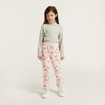 Juniors Printed Jog Pants with Pockets and Drawstring Closure - Set of 2